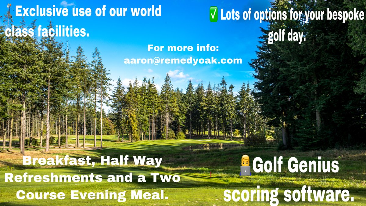 🤵CORPORATE DAY OPPORTUNITY🏌️
- Tuesday 19th May 2020
An opportunity has arisen for you to host a corporate golf day <a href="/remedyoak/">Remedy Oak Golf Club</a>.  #corporateremedy #playremedy
⬇️⬇️⬇️