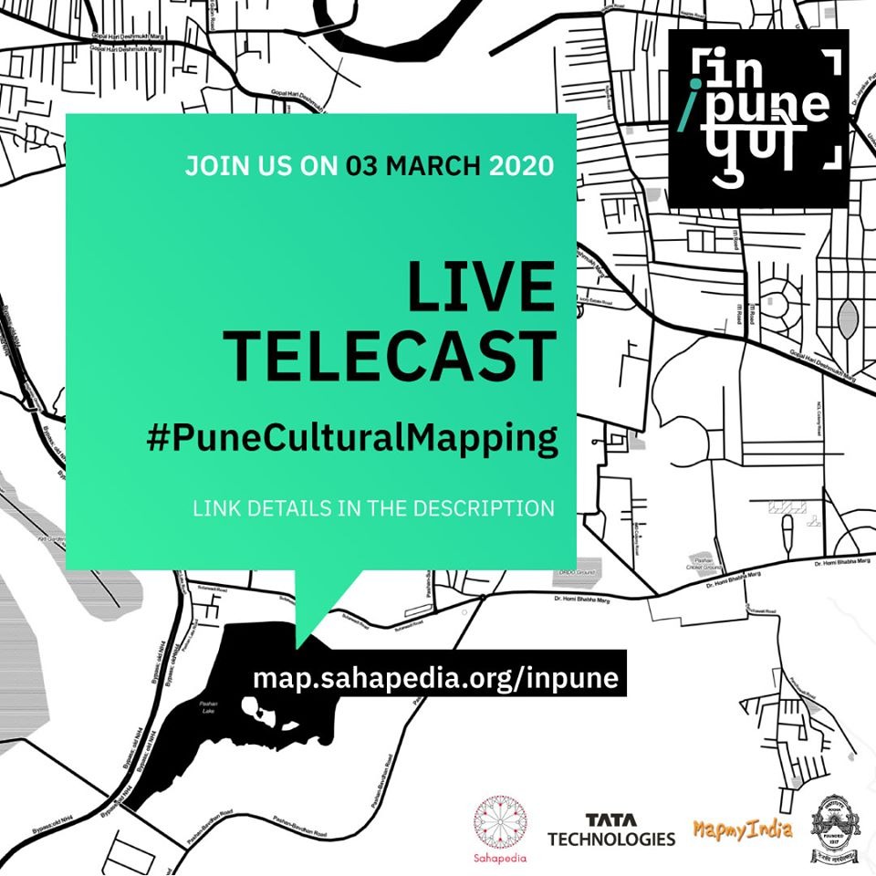 Join the live telecast of the launch of the #PuneCulturalMapping betamap on #YouTubeLive (youtube.com/user/sahapedia…) and #FacebookLive (facebook.com/Sahapedia/). #India #InPune #Pune #IncredibleIndia #Maharashtra #Heritage #Art #Sahapedia <a href="/Sahapedia/">Sahapedia</a>