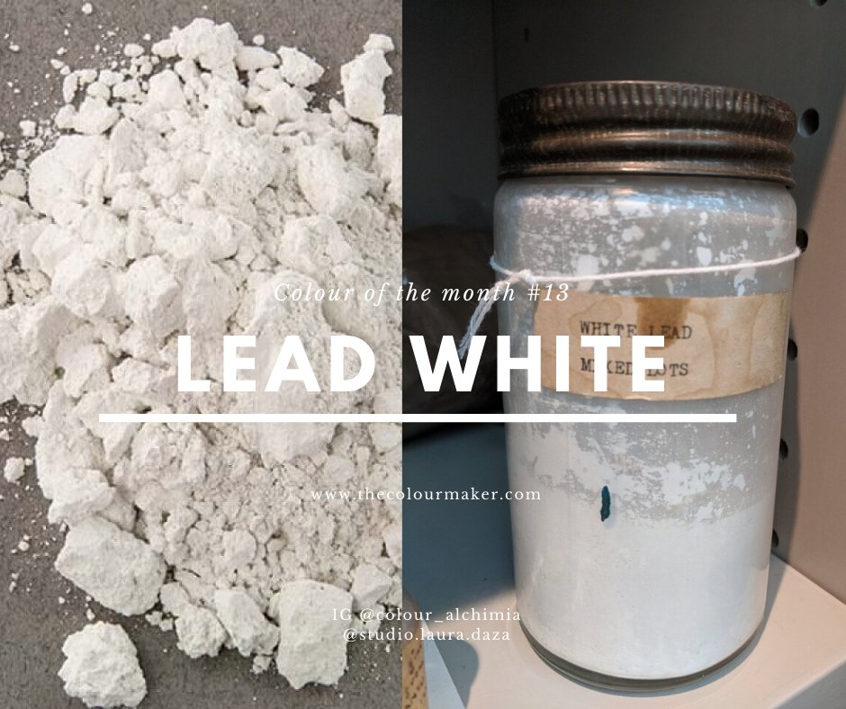 ColourAlchimia's tweet photo. NEW POST! Lead White - The Deadly Colour. Lead white was known to be the king of all white pigments. Read more Colour of the month #13 https://t.co/Kp6QhtmAs7 #colour #history #art #leadwhite https://t.co/5hFSq4cjE0