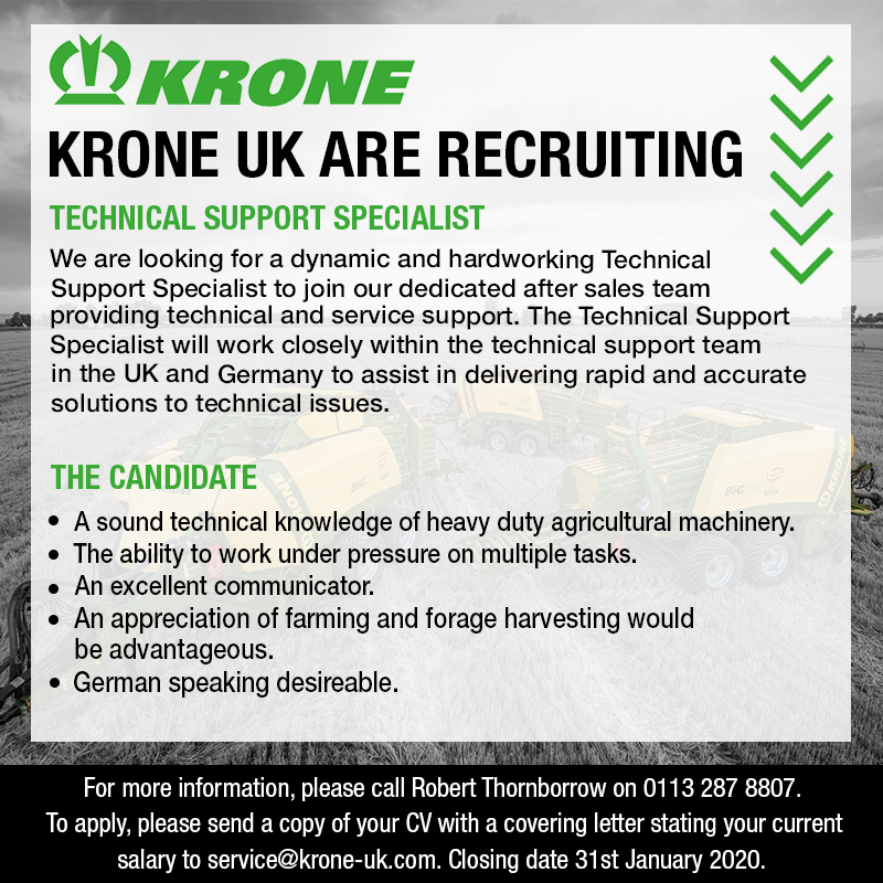KroneUK's tweet photo. We are recruiting a Technical Support Specialist to enhance our after sales service. 
Learn more here ➡️➡️➡️ https://t.co/HcquFBTYkD

#JobAdvert #Job #KRONECareers https://t.co/pLY1uGYI2H