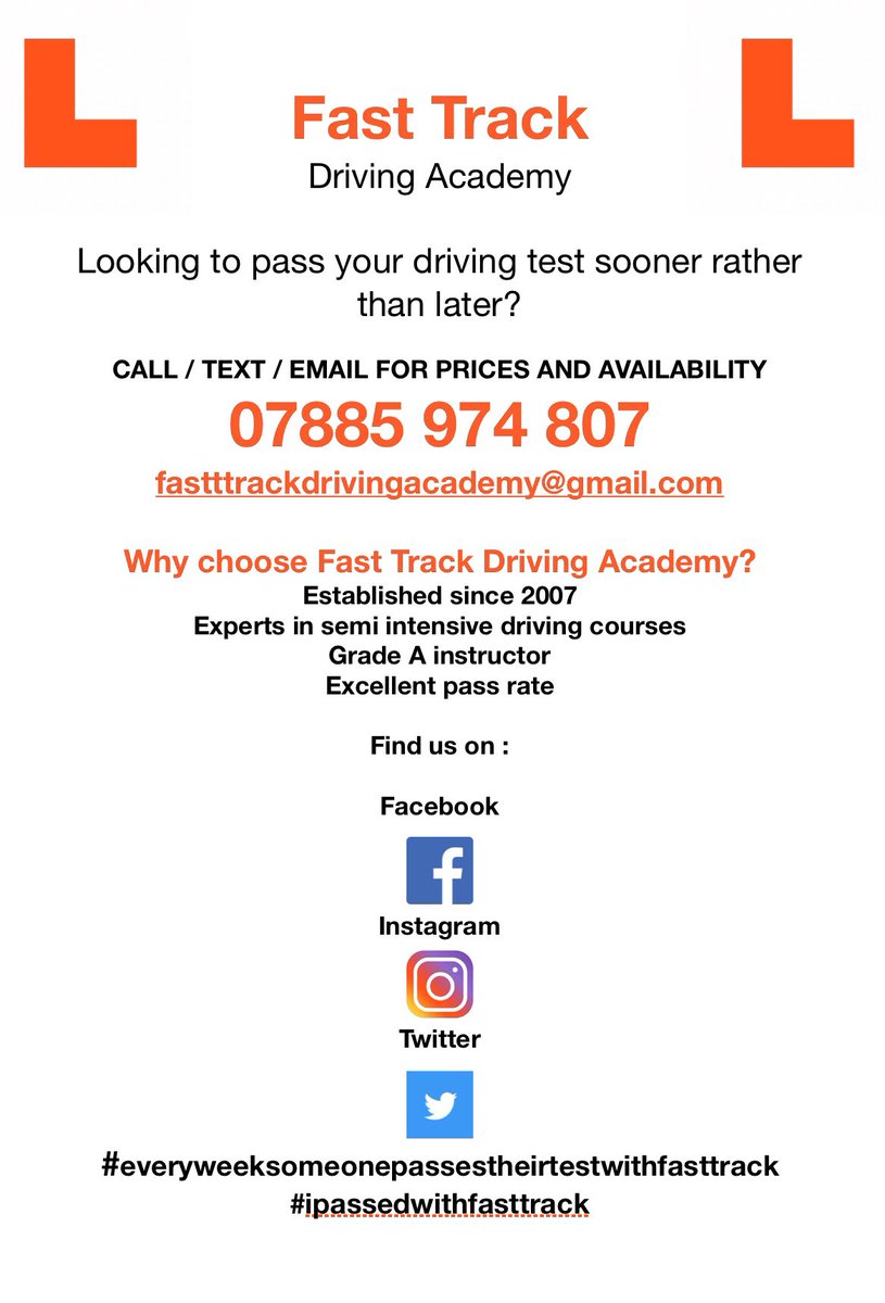 FastTrackNPT's tweet photo. Congratulations to @nez_almeiida who today passed her driving test 1st time with an excellent drive... see you on the roads 🎉🚘🚙🚦 #ipassedwithfasttrack #everyweeksomeonepasseswithfasttrack https://t.co/Eka0sOg2E8