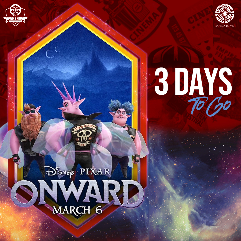arena_cinema's tweet photo. It's time to start packing your bags because you're about to go on a magical journey in 3 days as #Onward hits #TheArena.
Get tickets now visit https://t.co/JxCGDFLOGX
#TheArenaMovement #Islamabad #Lahore #Karachi https://t.co/kI2zOHwLQo