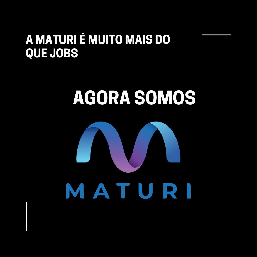 sou_maturi's tweet image. A marca se transformou para atender todas as necessidades dos profissionais 50+, agora além de Jobs, somos mais, somos Maturi!!! #SouMaturi