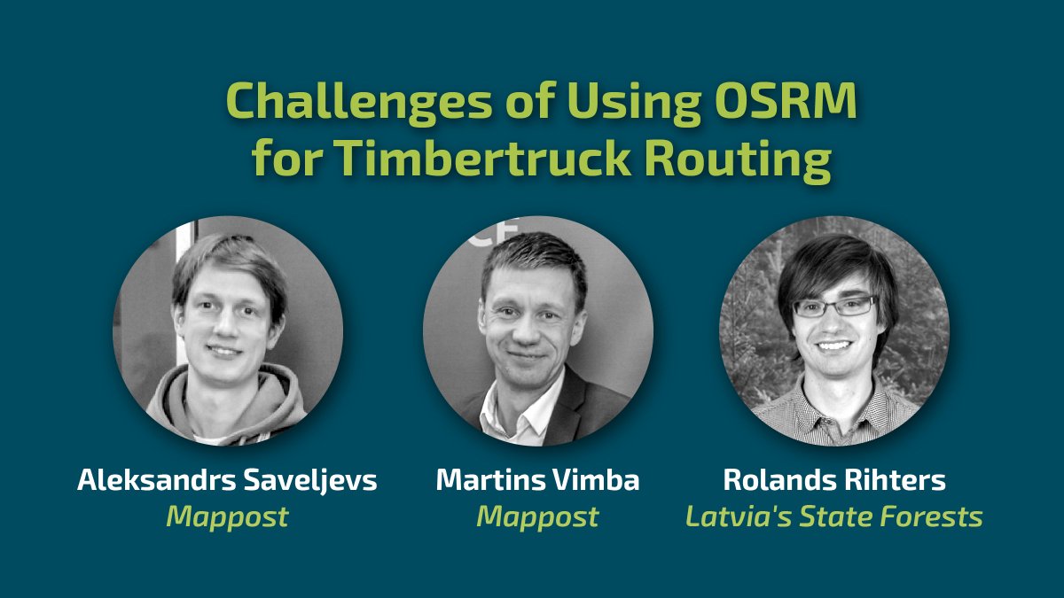 balticgit's tweet photo. Timbertruck movement on roads is a more complex issue than for other vehicles. Mappost and Latvia's State Forests work together on an innovative logistics solver engine project where OSRM technology is used for routing purposes. 
#OSRM #Mappost #LatviasStateForests #BalticGIT2020 https://t.co/Hr72psN5ef