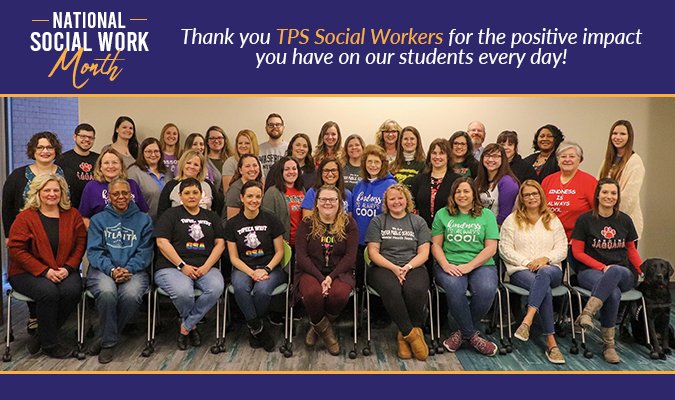 It is #NationalSocialWorkerWeek! Take time today to thank your school social workers for the amazing social emotional resources they give our students to support their wellbeing. 🙌🏼✨ #WeAreTPS