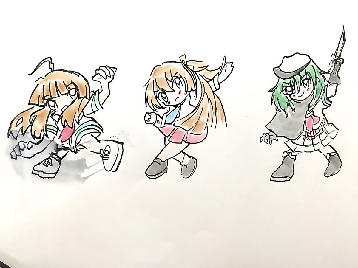 球磨 風雲 木曾 があらわれた!

#艦これ版深夜の真剣お絵描き60分一本勝負
#艦これ版真剣お絵描き60分一本勝負_20200303 