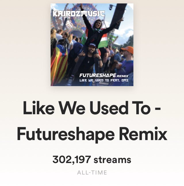 Futureshapemsc's tweet photo. Big thanks everyone for helping @TimothyKairoz, OMZ and me to reach 300K on my remix of “Like We Used To”! 🙌🏻❤️🎶 #edm #dancemusic #danceremix #music #milestone https://t.co/5fvuEZtGhx