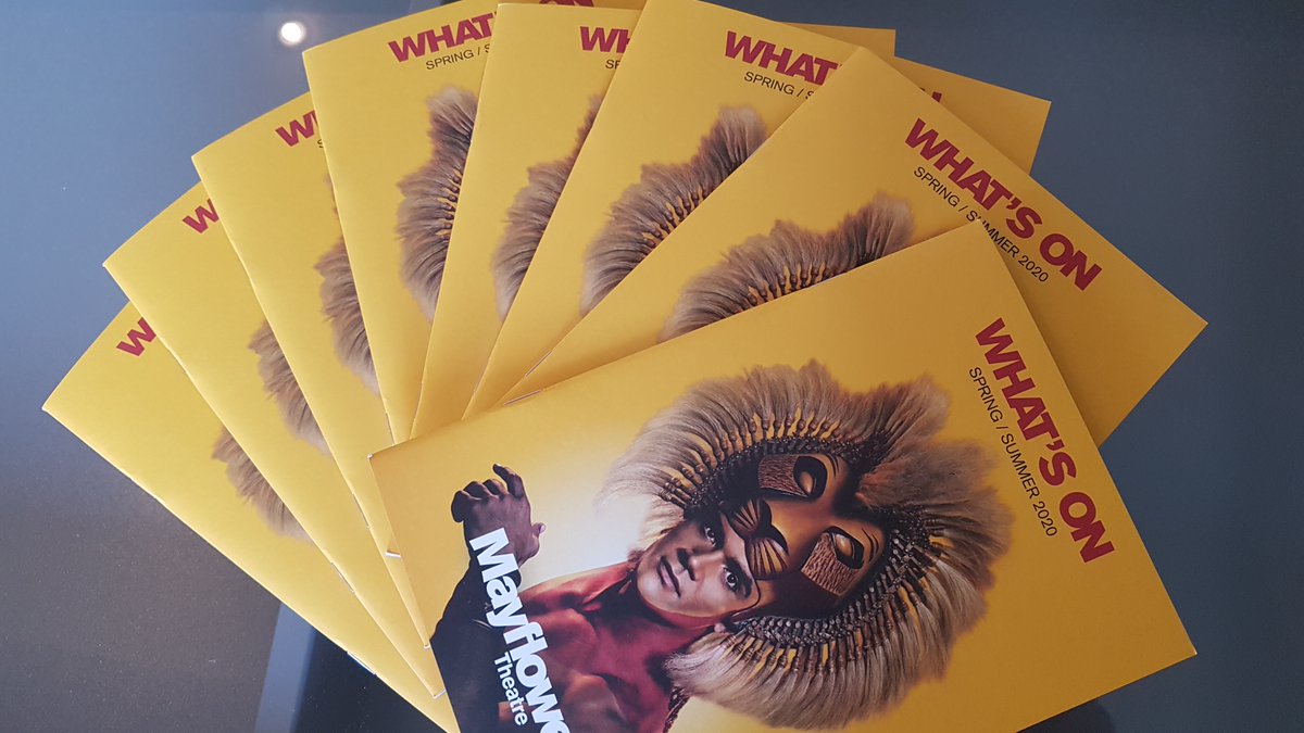 ThomasMillerltd's tweet photo. What's On? Ask no more... it's landed. 52 pages of productions, shows and entertainment from one of the largest and most prestigious theatres in the UK. @mayflower We love working with you on this programme. https://t.co/96PusqnxHX