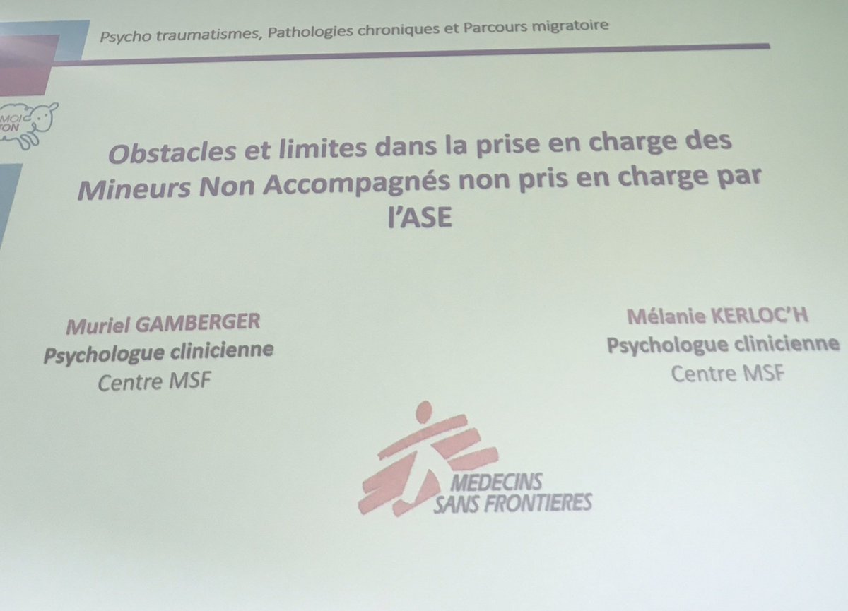 Intervention en duo #psychologues cliniciennes  <a href="/MSF_france/">MSF France</a> pour notre colloque <a href="/DMUMasso/">Dessine-moi un mouton</a> <a href="/AideSociale/">Aide Sociale</a> #enfance #adolescents #obstacles #limites pour objectiver âge d’un mineur