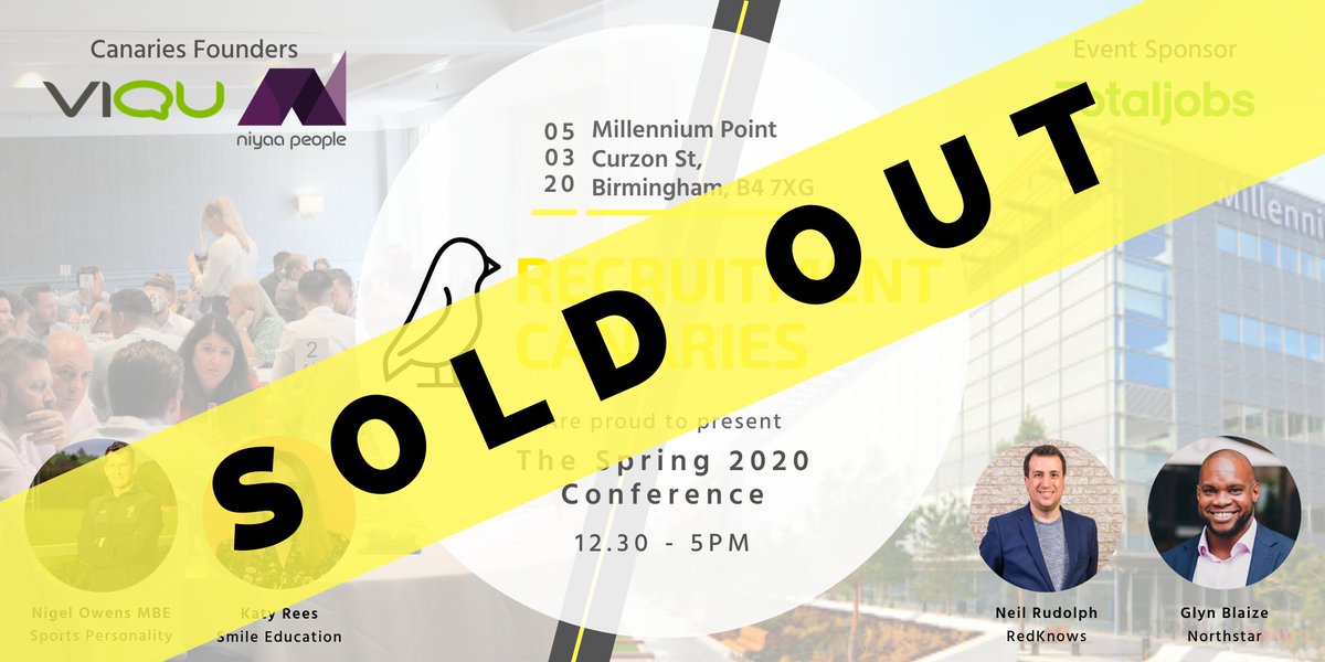 RecCanaries's tweet photo. 2 Days to go till the Canaries first conference of 2020 - we can't wait to see you all there! 

Interested to find out what the Recruitment Canaries is all about? Speak to @DalShoker or @Matt_VIQU 

#Recruitment #RecruitmentCanaries https://t.co/3t7XaEAVze