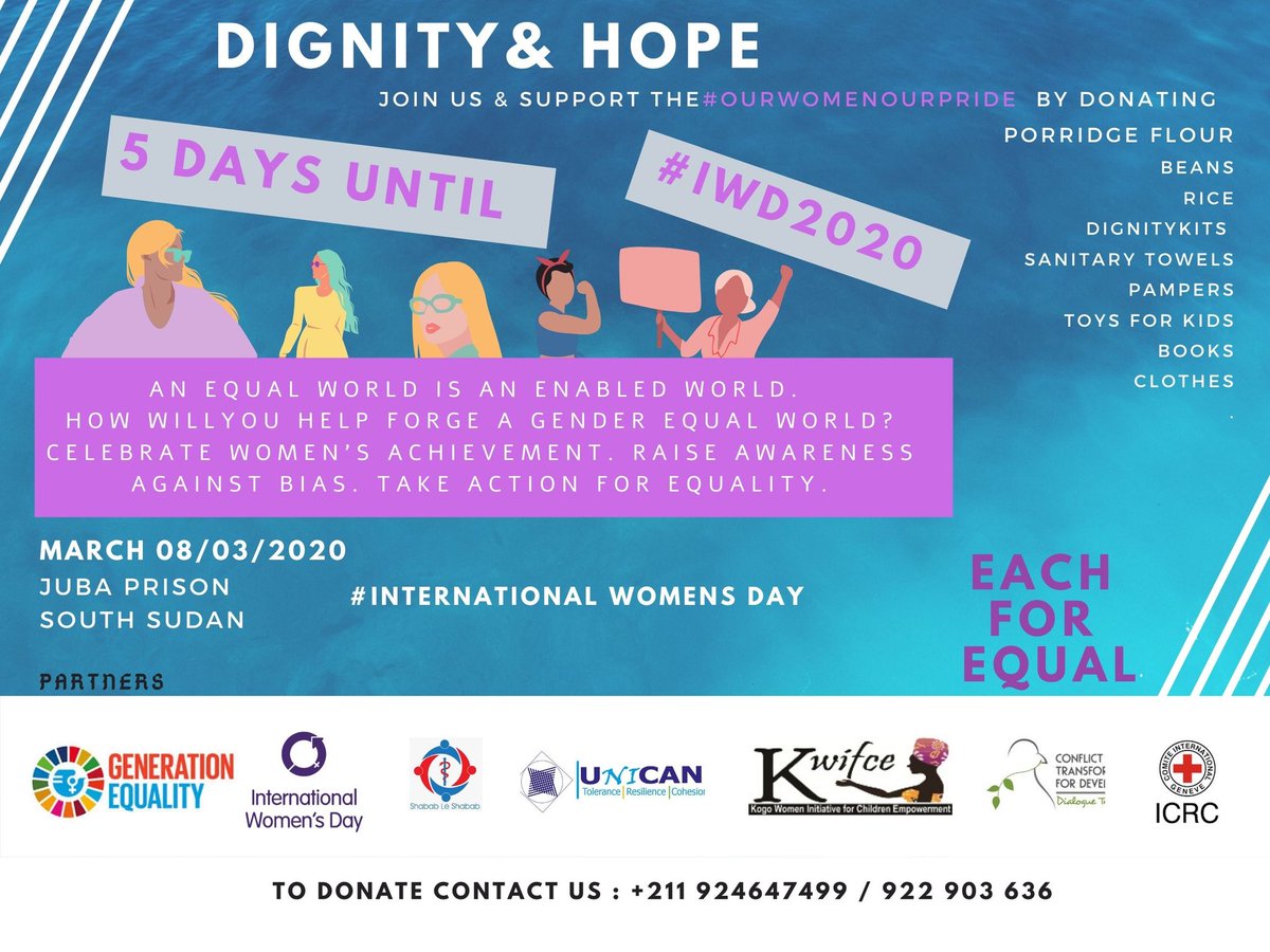 CTDSS2016's tweet photo. Hello @m_Gurush Empowering our women🎗️ with #DignityandHope at Juba prison on 08/03/2020 #InternationalWomensDay2020 #IWD2020 https://t.co/NUGpf7KHnY