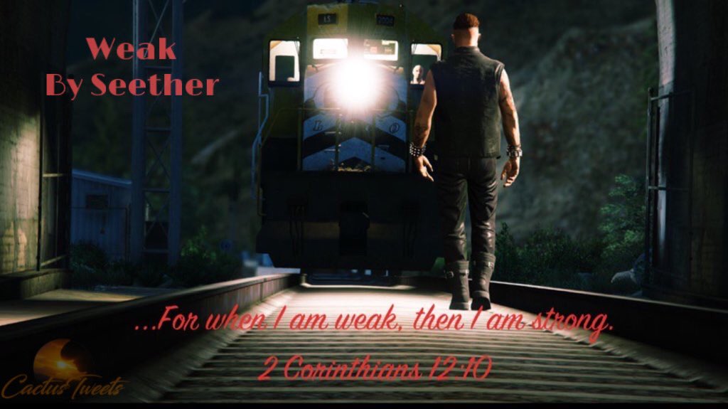 🍃2 Corinthians 12:10 Therefore I am well content with weaknesses, with insults,...for when I am weak, then I am strong. #CactusTweets_ 🌵#CrewWithNoName YouTube 🎥”Nothing more to tell” 🎶 ”Weak” by Seether Video 13, 10/2016 👇click the YouTube link👇 youtu.be/0Nqpfgve4RE