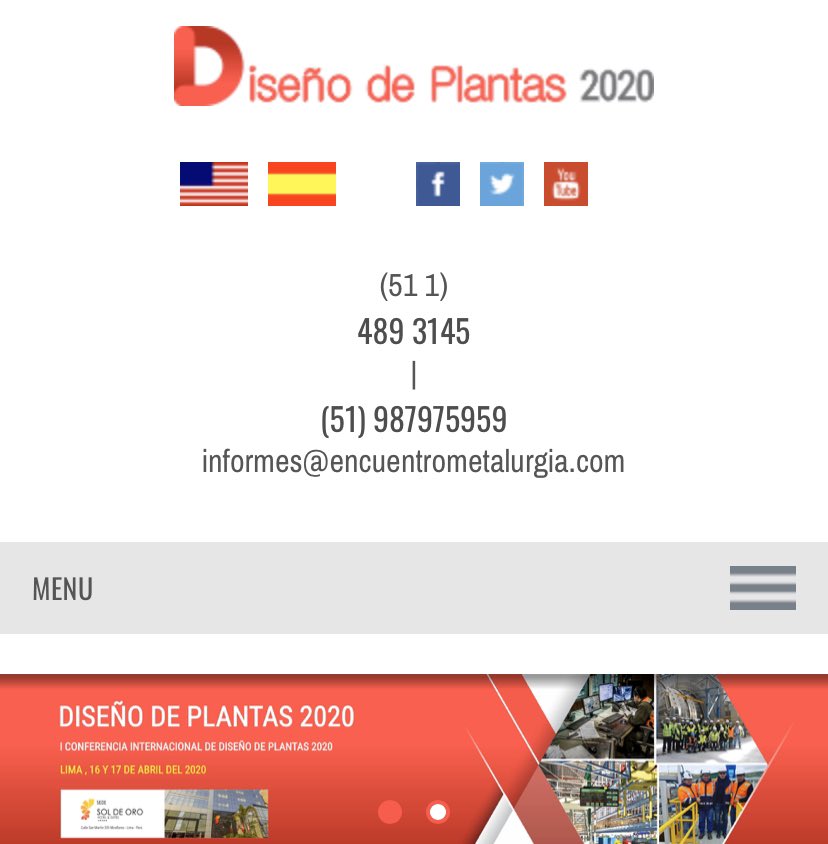Obascur's tweet image. encuentrometalurgia.com/plantas/. Plant Design2020 Lima Peru April 16-18. In English and Spanish.  The Digital Era requires a new approach for maximizing metal Recoveries with low grades ores.  @MineraAlumbrera  @Obascur @outotec #intermet #cidra #southerperucopper others