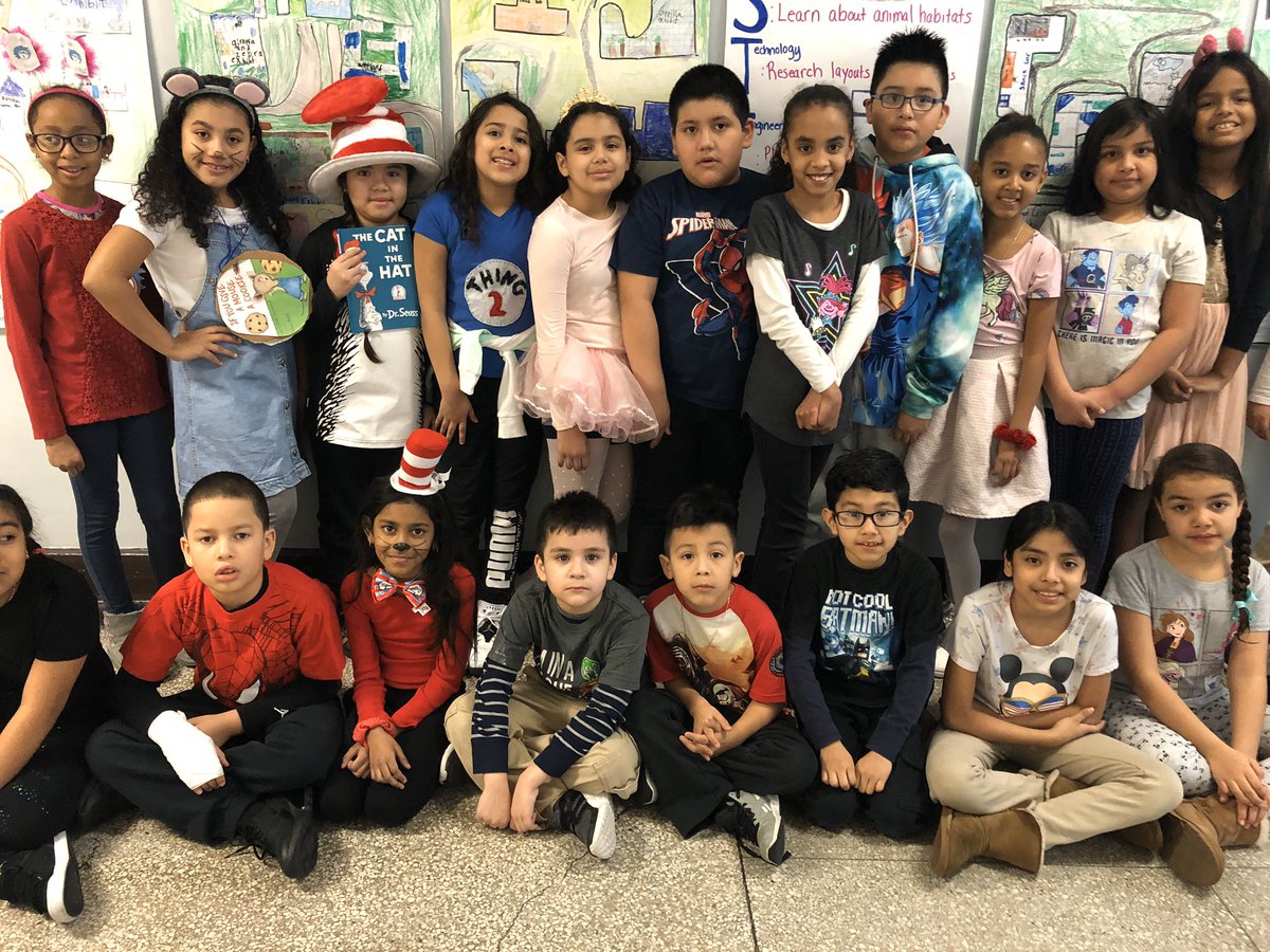 3rdgradejays's tweet photo. Celebrating Read Across America dressed as our favorite characters! https://t.co/dSuuH27G2g