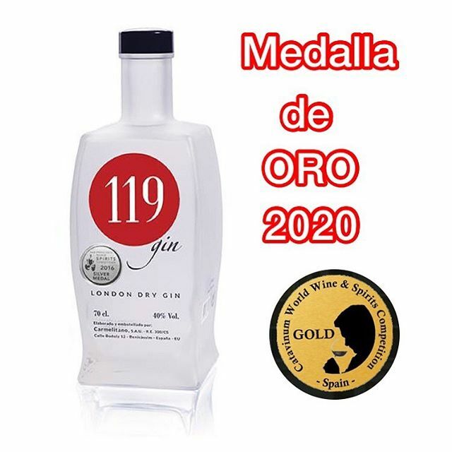 Otra medalla de Oro 🥇 en el #catavinumworldwine de Vitoria 😀😀 #catavinum2020 ##vitoriagasteiz #gin #londondrygin #119gin #tumomentopremium #ginspanish #goldmedal #medalladeoro #Benicàssim