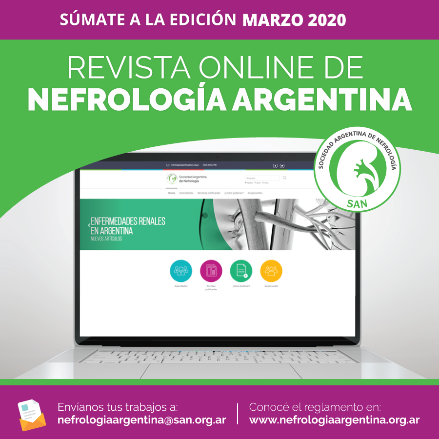 SocArgNefrologa's tweet photo. Forma parte de la Revista Online del mes de marzo!!
Envía tus trabajos a: nefrologiaargentina@san.org.ar
Para conocer el reglamento visita nuestro sitio https://t.co/y6iIPyXm03
Muchas Gracias! https://t.co/Ax1rVBDIY2