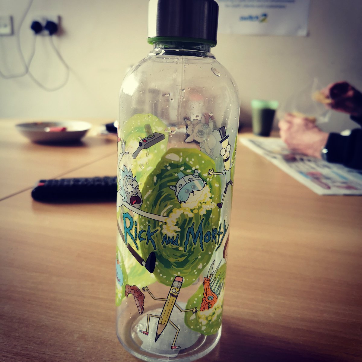 My new work bottle. Love <a href="/RickandMorty/">Rick and Morty</a>  #new #bottle #RickAndMorty #loveit