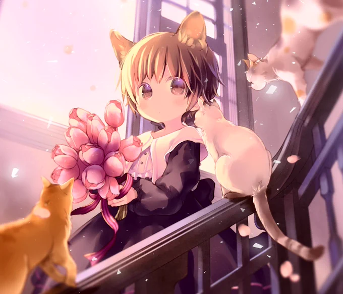 #耳の日
うさぎさんとキツネさんとネコ 