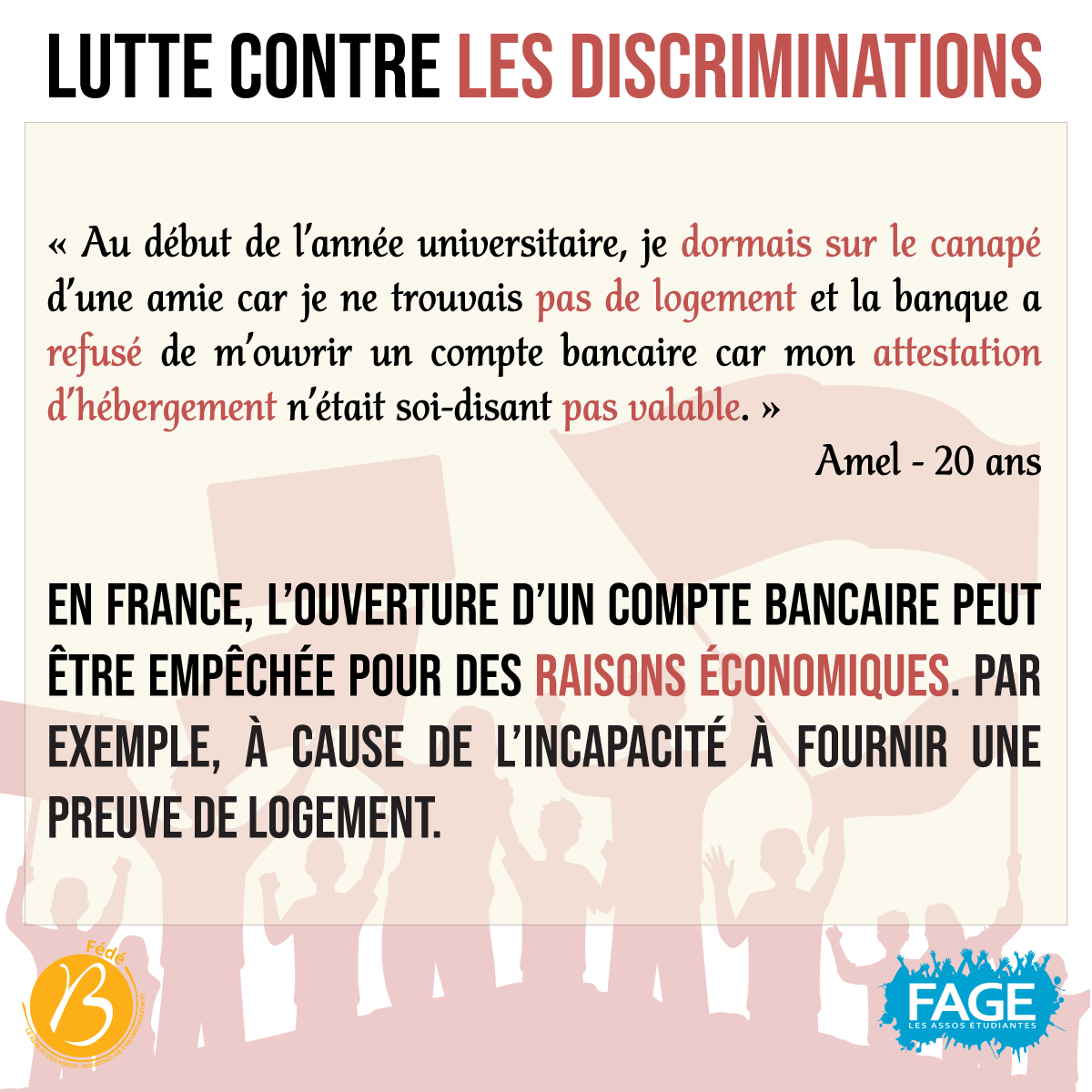 fedebzh's tweet photo. #NosDroits 

Le réseau de la Fédé B et de @La_FAGE se mobilise pendant tout le mois de mars en faveur des #droits des jeunes et de la lutte contre les #discriminations 💥

Si vous avez être victime ou témoin de discriminations : droit.etudiant@fedeb.net https://t.co/L2YA3EF7RH