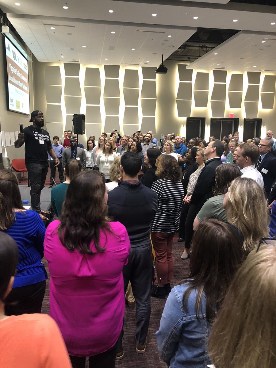 adstraus's tweet photo. Day 2 of #VaLIN is underway with an opener by @kalebrashad that has us making connections, slowing down, sharing stories, and finding common ground among 30 different districts across VA. #simplestructures #ALPlearn #VAis4Learners @HenricoSchools https://t.co/Xw9seDhcFP