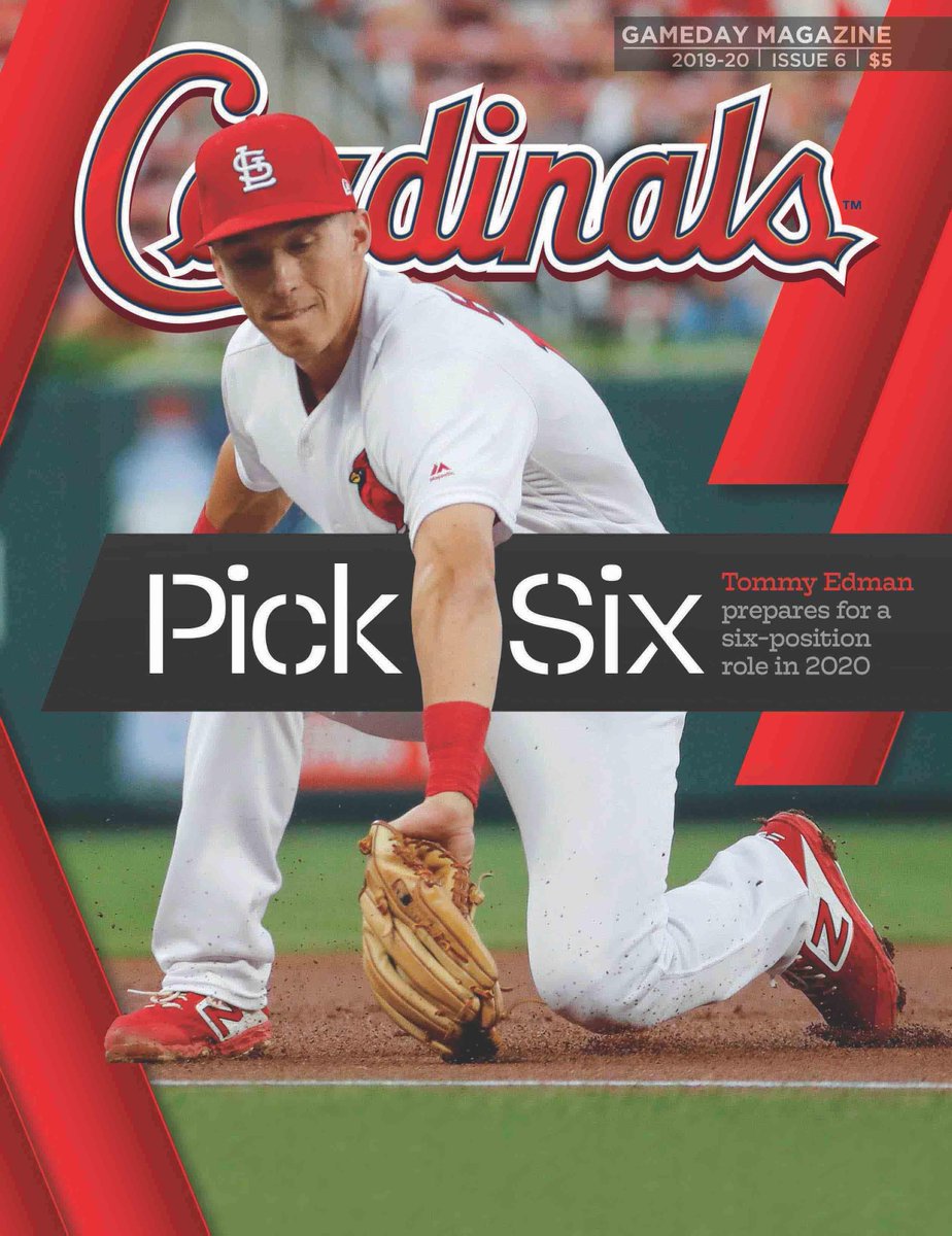 Cardinals's tweet photo. When Tommy's around, no position is safe. 😳

RT for your chance to win an autographed @CardsMagazine issue. https://t.co/YBlV1Yx0cx
