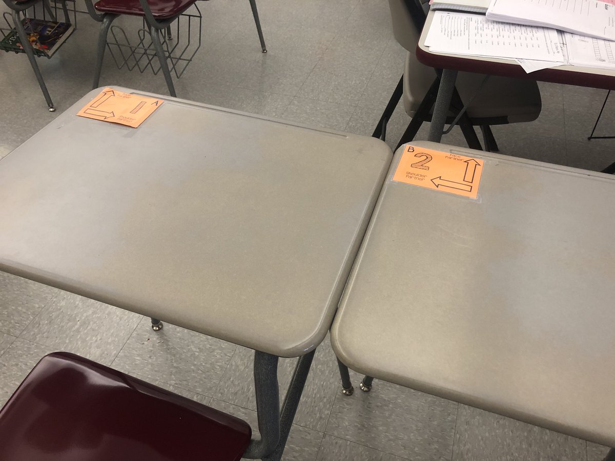 Here in #MrsYaegers class, students are working on imperfect tense. Students sit in groups of three for this activity, but the teacher is ready to group them in various ways using Kagan structures.