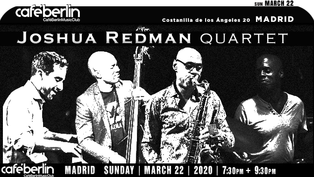 → <a href="/CafeBerlinMad/">Café Berlín Madrid</a> #Madrid
➣JOSHUA REDMAN QUARTET
→youtube.com/watch?v=Ea4dhd…
☆ <a href="/Joshua_Redman/">Joshua Redman</a> saxophones <a href="/agoldbergjazz/">Aaron Goldberg</a> piano
☆ #ReubenRogers bass <a href="/Hutchmaniac/">gregory hutchinson</a> drums
>Sun | March22 | 7:30pm+9:30pm
→cafeberlinentradas.com/events/ciclo-1…
>wego.here.com/directions/mix…
✆ +34 915 59 74 29