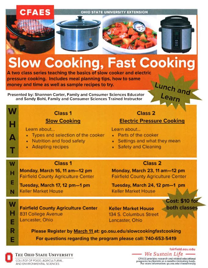 Fairfield211's tweet photo. Slow Cooking, Fast Cooking Class
Register by March 11th https://t.co/hHcagQse8y