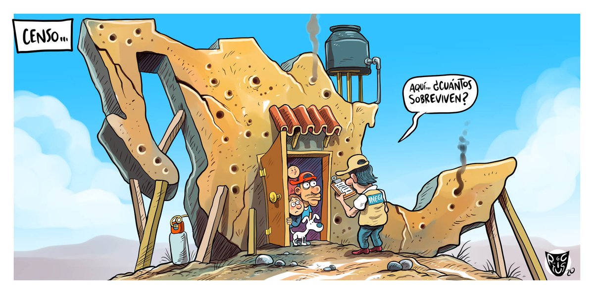 monerorictus's tweet photo. "Censo" Cartón publicado hoy en @ElFinanciero_Mx https://t.co/wxC37v83SO