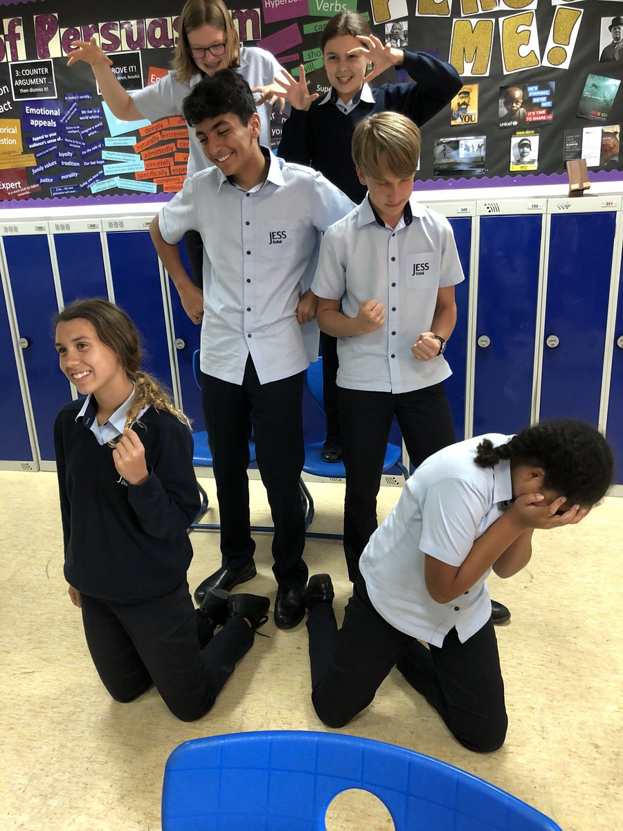 JESSEnglishDept's tweet photo. Hereโs @JESSYear8 working on tableaux for Act 3 Scene 3 of #Othello - can you guess which lines theyโre depicting? #JESSCriticalThinking #Shakespeare #JESSShakespeareProject https://t.co/X81ElmRWGG