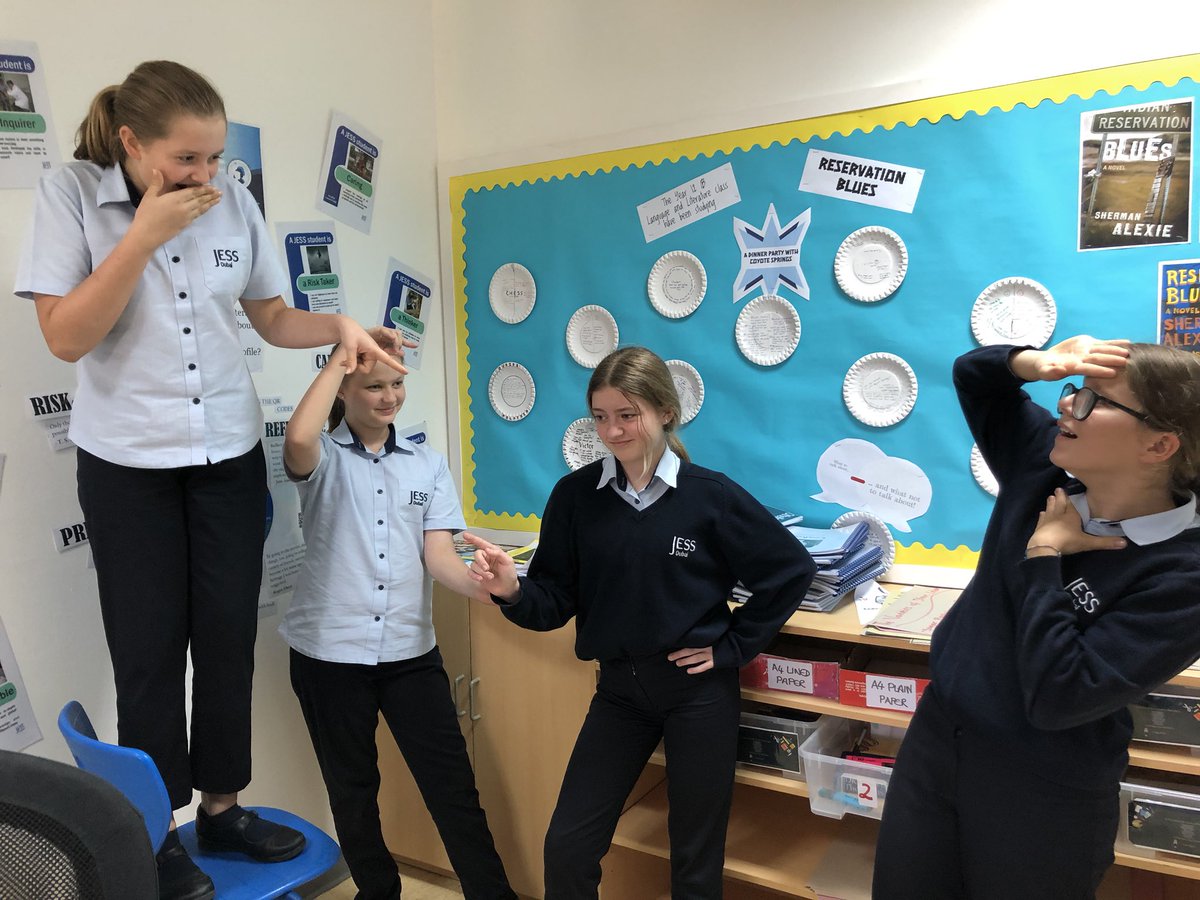 JESSEnglishDept's tweet photo. Hereโs @JESSYear8 working on tableaux for Act 3 Scene 3 of #Othello - can you guess which lines theyโre depicting? #JESSCriticalThinking #Shakespeare #JESSShakespeareProject https://t.co/X81ElmRWGG