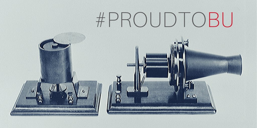 Happy birthday Alexander Graham Bell, BU professor 1874-1879! Bell invented the telephone in 1876, with BU funding. #ProudtoBU #BUresearch @BU_Tweets