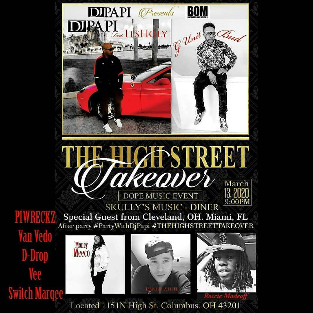 216DjPapi's tweet photo. NEXT WEEK March 13th The High Street Takeover @skullysmusicdiner #SuperTuesday https://t.co/6slk0aqvi0