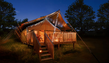 Glamping at Lower Keats in Devon with 6 luxury canvas lodges with private decks and stunning views. From just £135 per lodge sleeping 6. bit.ly/38iojQZ #glamping #glampingdevon #devon