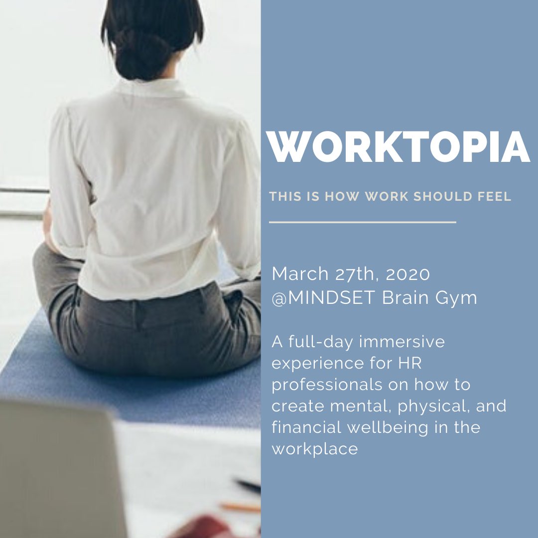 futurefoHRward's tweet photo. Hey HR pros - Worktopia is the coolest wellbeing event happening this year...3/27 in TO. You don’t want to miss! Register now at https://t.co/0maAuRTIjJ
#thisishowworlshouldfeel ⁦@goatrodeoprj⁩ https://t.co/XkT1jqoTRW