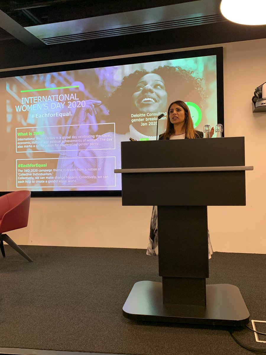 ShilpaBShah's tweet photo. Brilliant session with our @DeloitteUK people to kick off our #IWD celebrations. Privileged to kick off today’s discussion with fantastic leaders who openly shared their stories - thank you @PayalVasudeva #PunitBhatia #KayForsythe &amp; @LizJonesDeloitt #IWD2020 #EachforEqual https://t.co/xMwITI3YxF