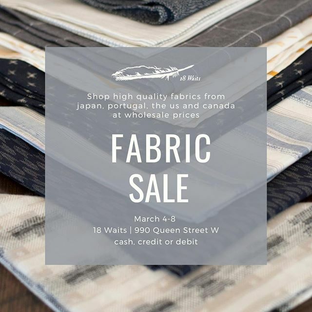 We're selling off fabric ends, sample fabrics and production leftovers from past seasons.

Gorgeous, high quality fabrics that you truly can't find anywhere else.
Cotton and flannel shirting, outerwear and trouser weight wools and wool-blends, waxed cott… ift.tt/3alOmYQ