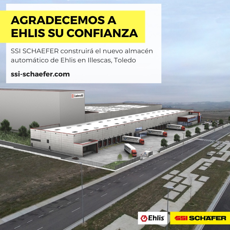 ssi_schaefer_es's tweet photo. Nos complace comunicar qué #SSISCHAEFER será el encargado de construir en Illescas, Toledo, el nuevo almacén automático y robotizado para #Ehlis
Consulta todos los detalles➤ https://t.co/rVYpohakcX
#SchaeferAutomatiza #Intralogistica #Automatizacion #LogisticaInnovadora #SGA https://t.co/ntyJrJbSqi