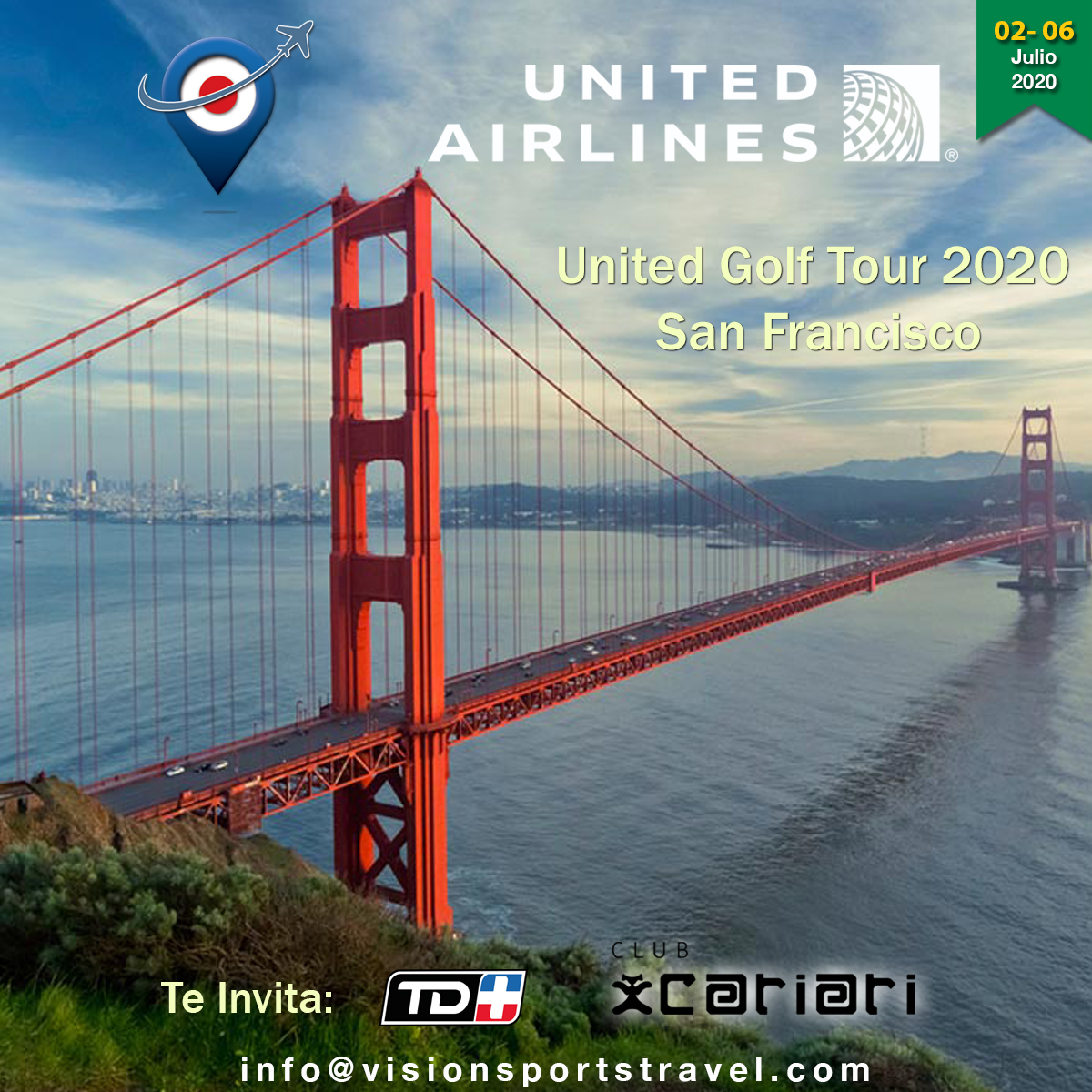 VST_Travel's tweet photo. UNITED GOLF TOUR 2020 #sanfrancisco #unitedairlines #golf #halfmoonbay #presisiogolfcourse #clubcariari #tdmas +506 2505-5415 info@visionsportstravel.com - https://t.co/HP3GdciFZM https://t.co/eP9WyQQ9Q4