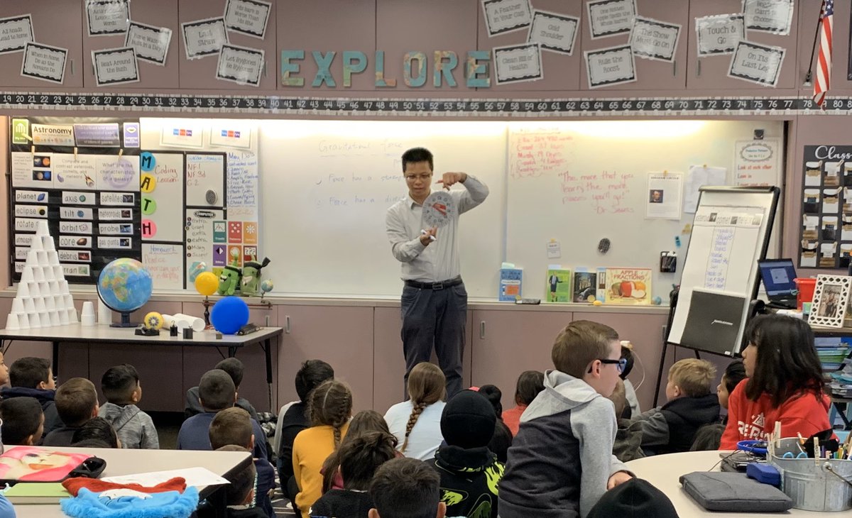 Thehackworths4's tweet photo. “...the more you learn the more places you’ll go!” So for Dr. Seuss Day we have of course celebrated knowledge by having a UCR Professor come out and do a demonstration on force and gravity! Thx @fallingbackinto1st #knowledgematters #coreknowledgecurriculum #DrSeussDay https://t.co/4jnA6vabgz