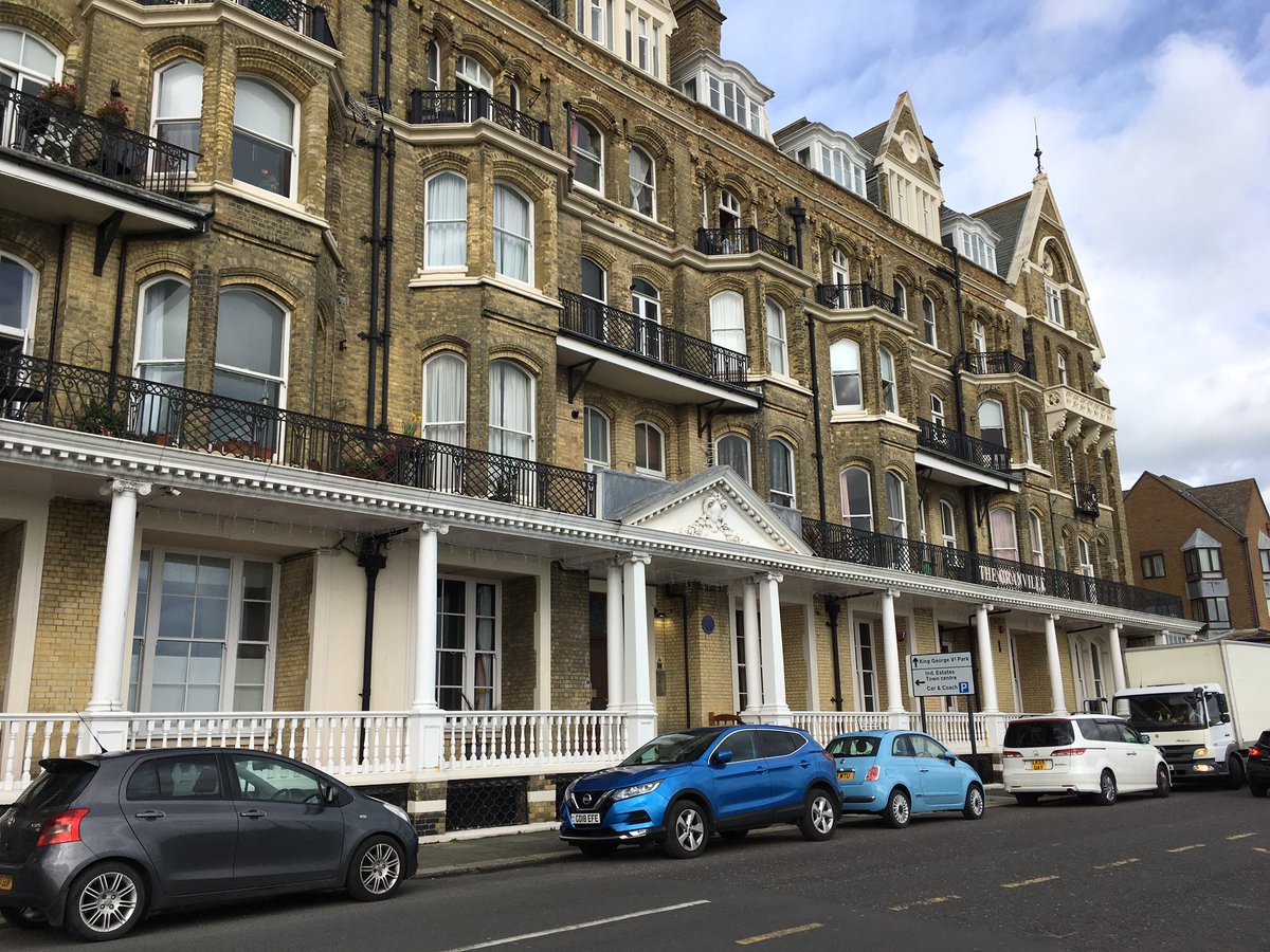 AshaKarbhari's tweet photo. Great trip out to #Ramsgate today seeing #heritage #buildings projects with @ArchHFundEng #TPTH colleague...many thanks to @heritage_lab @1RobKenyon for showing us #Pugins Grade II Granville Hotel and others π€ππ½ #SocEnt #SocInv https://t.co/N4o5PC73Ld