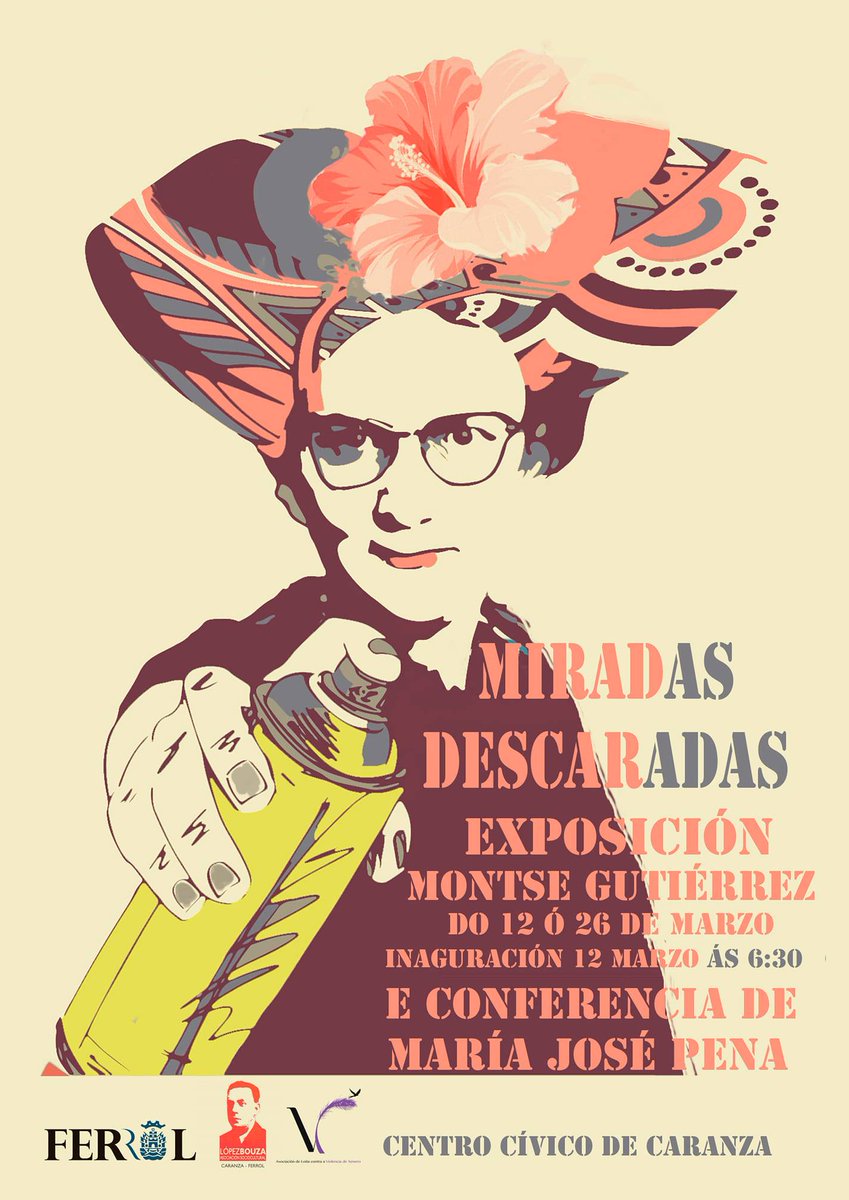 Asoc_ALVIXE's tweet photo. Unha cita que non podes esquecer:
#Alvixe e a Asociación Cultural López Bouza conmemoran o #8M cunha exposición da marabillosa artista Montse Gutiérrez. En #Ferrol inauguración o 12 de marzo as 18.30h no Centro Cívico de Caranza https://t.co/Qv3SIjTaST