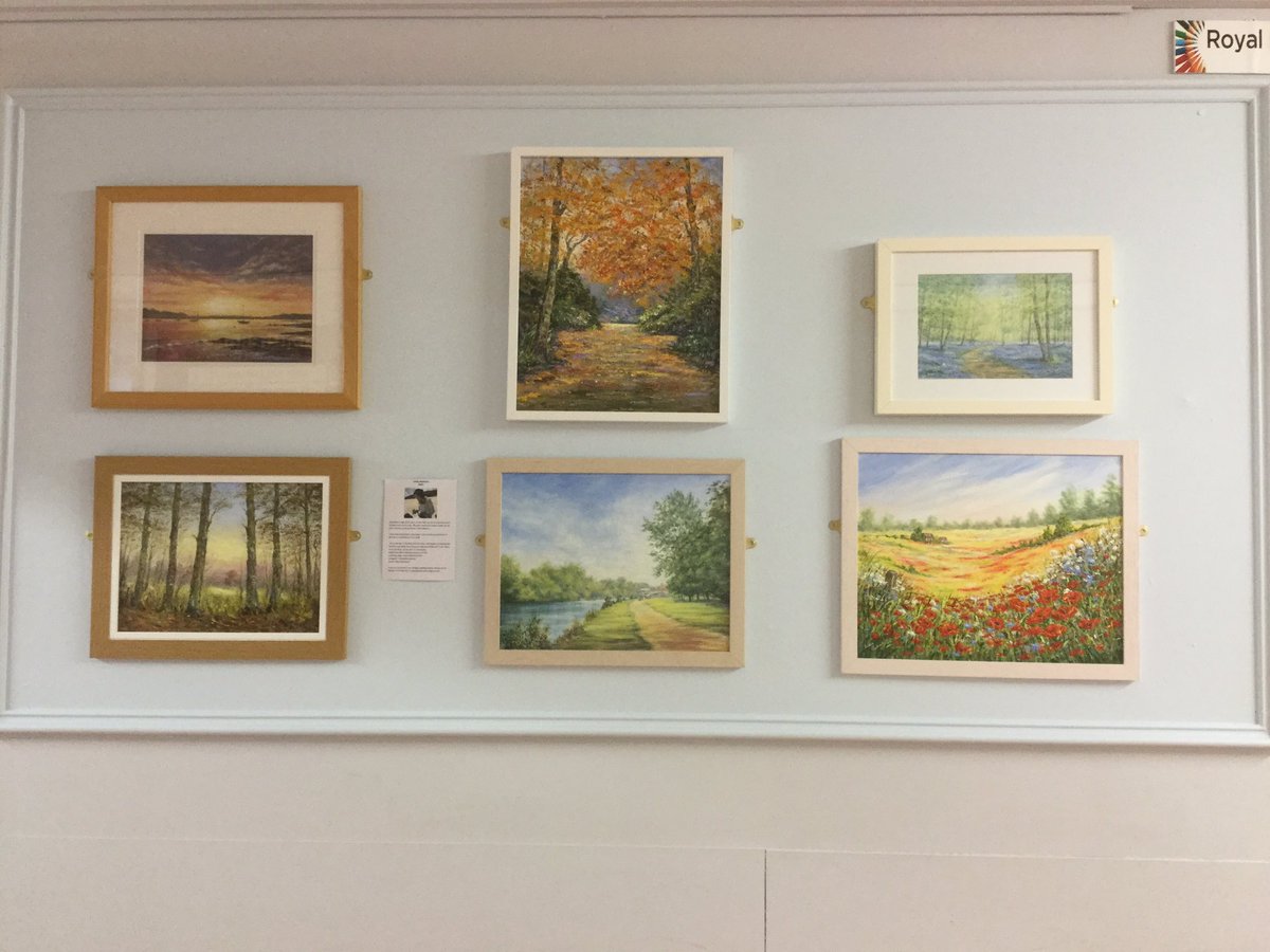 purpleskiesart's tweet photo. An exhibition of my paintings at the Royal Berkshire Hospital, Level 2, currently showing until 26 April. 25% commission on all sales goes to Voluntary Services Fund for the benefit of patients. @Hobbycraft_RDG @WokinghamArtsTr @obsidianartgal https://t.co/7fm0fTYchU