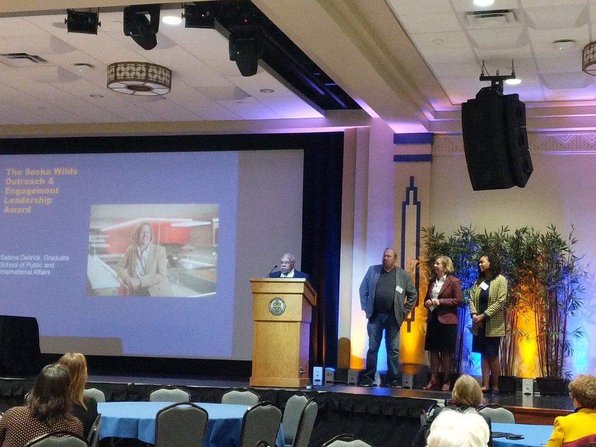 PittCGR's tweet image. The inaugural Soska Wilds Outreach and Engagement Leadership award is conferred this morning at the Community Engaged Scholarship Forum! Congratulations to Sabina Deitrick on this well-deserved honor. #CESF2020