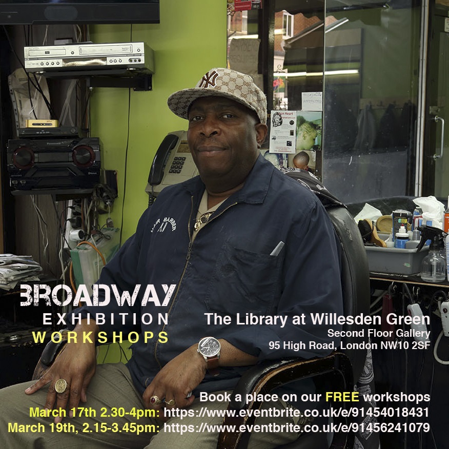 BrentMusArch's tweet photo. Have a story to share about the area? Visit Broadway exhibition’s FREE workshop @BrentMusArch @Willesden. Book for FREE for March 17 https://t.co/uUWf7qYTix or March 19 https://t.co/61lNFkisle @brentlibraries @velevitch #broadwayexhibition #brent #willesdenlibrary #brentlibraries https://t.co/ofywhOzVHA