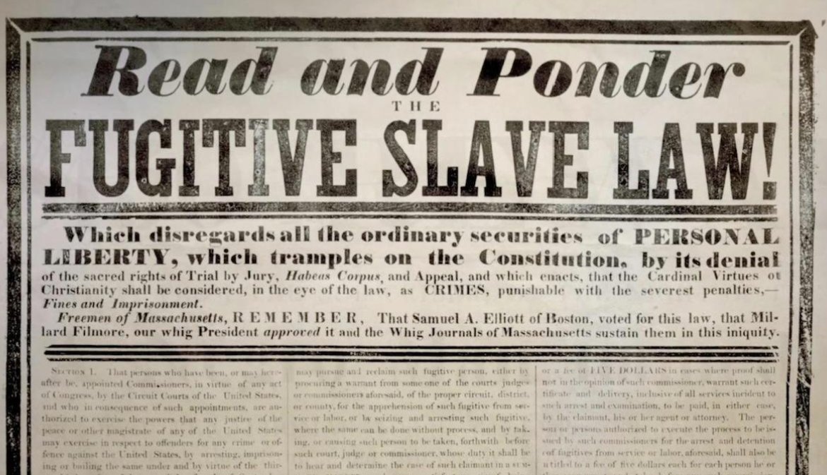 1/ This month, we will be “live tweeting” the historic federal case of Ableman v. Booth, which culminated in an 1859 Supreme Court ruling that states cannot issue writs of habeas corpus against federal authorities.