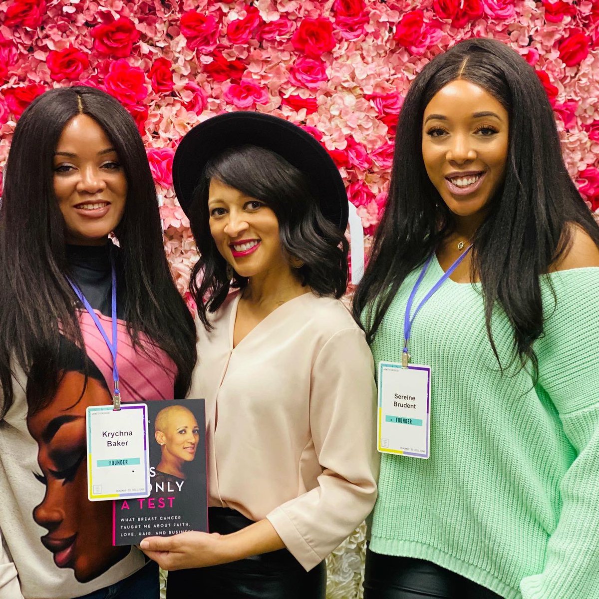 TheMrsKBaker's tweet photo. When you attend the @BWiT_ALL conference “Roadmap to Billions” and meet two boss beauty brand Founders @richelieud and @tginceo among other amazing black women founders, you know right where you needed to be @TheTap_Style. #tapisseriestyle #founders #naturalhair #afrohair https://t.co/2ecmk7UToC
