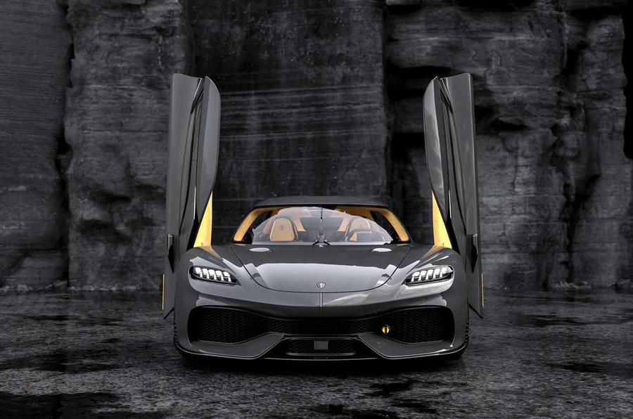 autocar's tweet photo. NEW KOENIGSEGG ALERT: The Swedish firm has unwrapped its new Gemera four-seater as a 1700bhp hybrid that can sprint from 0-62mph in 1.9 seconds https://t.co/HiJVbVaAKX https://t.co/53x5BA8ApG