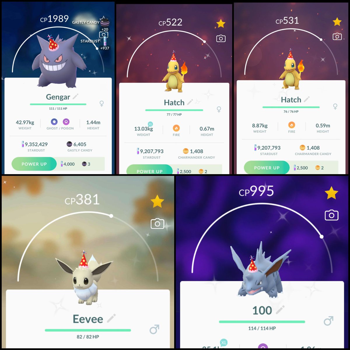 Siren_DT's tweet photo. Great weekend with friends &amp; #Pokemon 🎉🥰 #shinypokemon #pokemongo #hundo #shiny https://t.co/kjINHi0Jwa