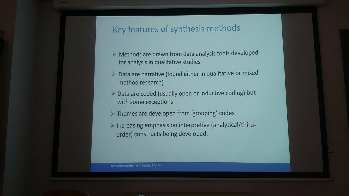 twh1976's tweet photo. #THECONF #EvidSynIRL #hrbtmrn @TCD_SNM @tcdlibrary @TheConf_TCD  Features of synthesis methods drawn from tools in qualitative data analysis tools https://t.co/lhzUTzzWLe